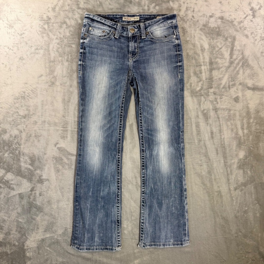 BKE Payton Bootcut Jeans Women's Sz 25x31.5 Altered to 27 Distressed Denim Pants